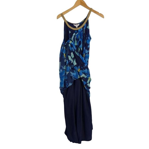 Charming Charlie Maxi Dress Womens Small Blue Floral Sleeveless Long - Picture 4 of 10